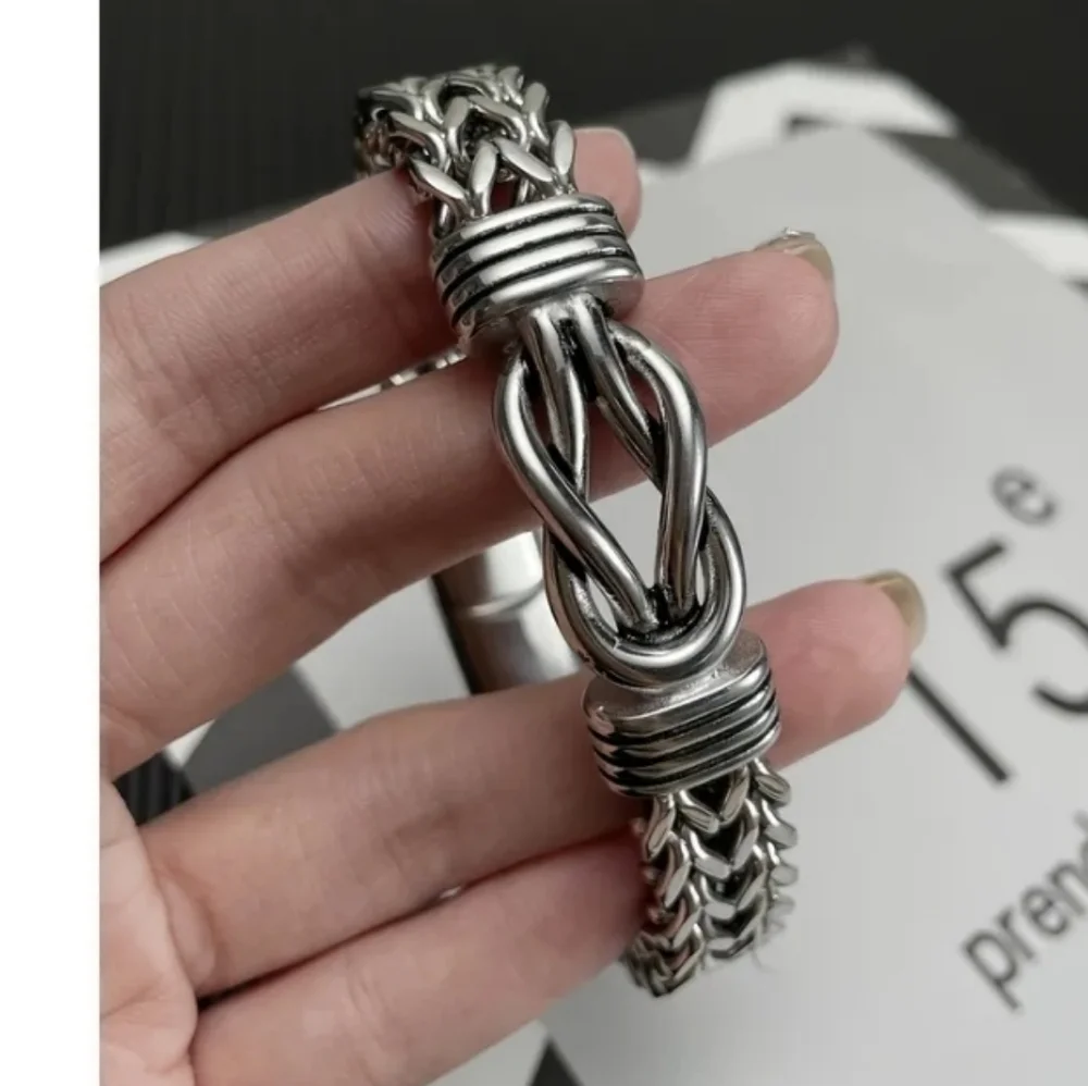 Stainless Steel Infinity Woven Bracelet